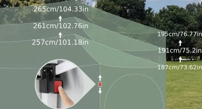 Carpa gazebo 6m*3m 6 laterales estructura araña
