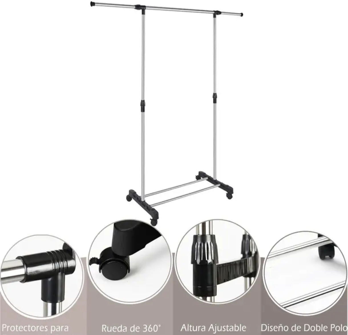 Perchero burro ajustable UNA BARRA